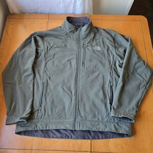 The North Face Apex Bionic 3 Men's Soft Shell Full Zip Jacket Khaki Green Sz 2XL